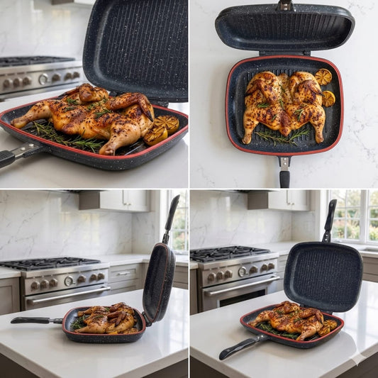 Dessini Double Sided Grill Pan 36cm (Black)