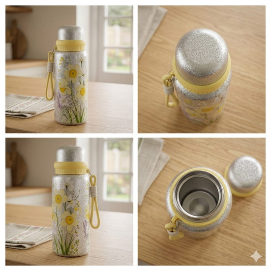 Titanium-Coated Insulated Bottle-Yellow