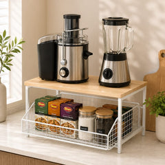 Sliding Kitchen Storage Counter Organizer