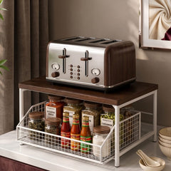 Sliding Kitchen Storage Counter Organizer