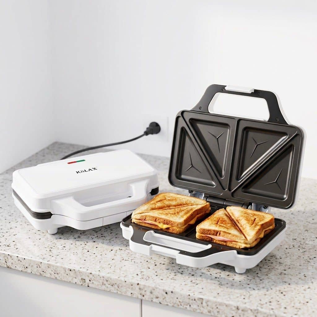 Kolax Electric Sandwich Maker-White