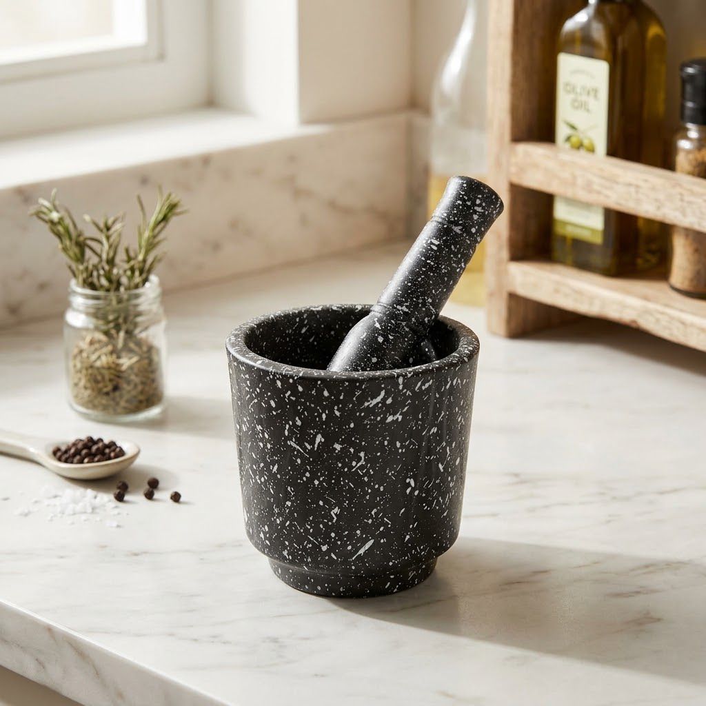 Mortal and Pestle Black-Round