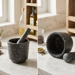 Mortal and Pestle Black-Round