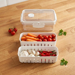 2 Grid Rectangle Snack Storage Box