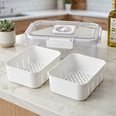 2 Compartment Rectangle Snack Storage Box