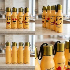 kleeyo Sport Water Bottle Yellow (emoji) 550ml