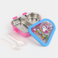 2 Compartment Stainless Steel Lunch Box