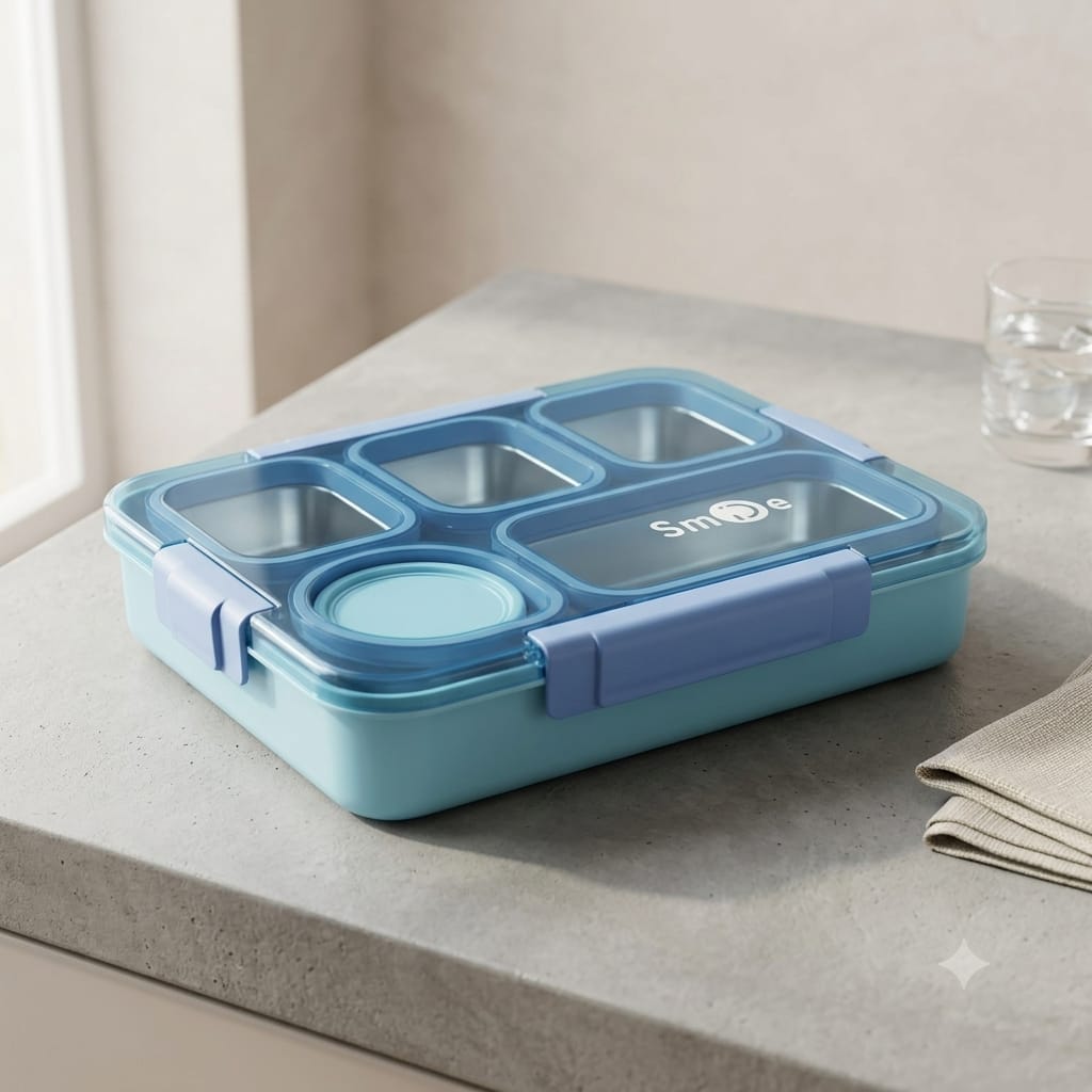 5 Grid Stainless Steel Lunch Box