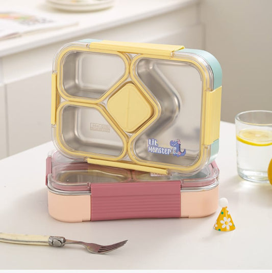 3 Compartment Stainless Steel Lunch Box