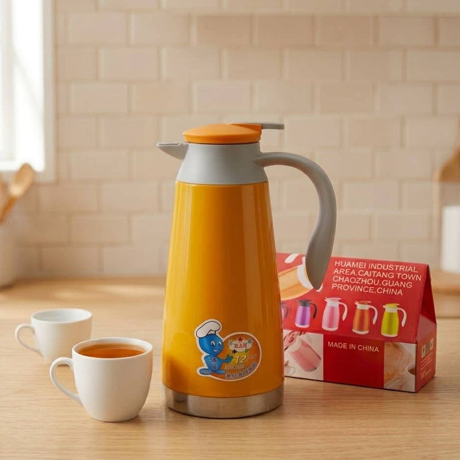 Double Wall Vacuum Flask-Mustard