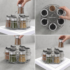 Spice Jar 7pc Set With Stand