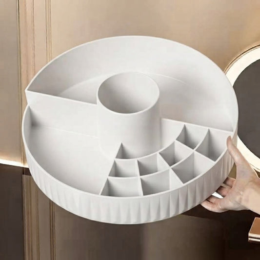 360° Rotating Cosmetic Display Tray-White