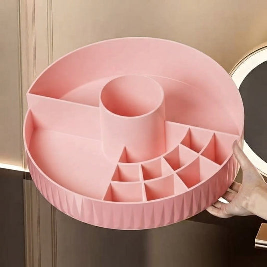 360° Rotating Cosmetic Display Tray-Pink