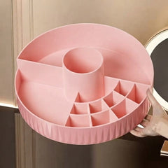 360° Rotating Cosmetic Display Tray-Pink