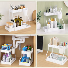 2 Tier Multipurpose Rack-White