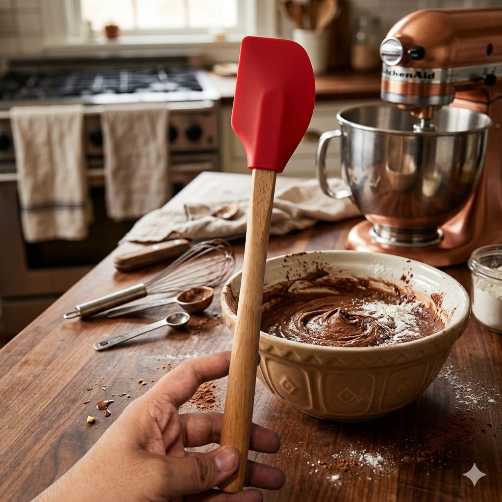 Wooden Handle Silicone Scraper