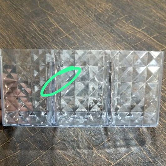 Minor Damage 3 Compartments Brush Holder
