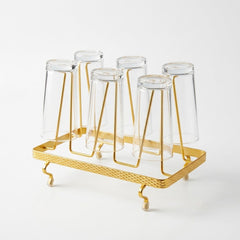 Minor Damage Metal Golden Glass Stand