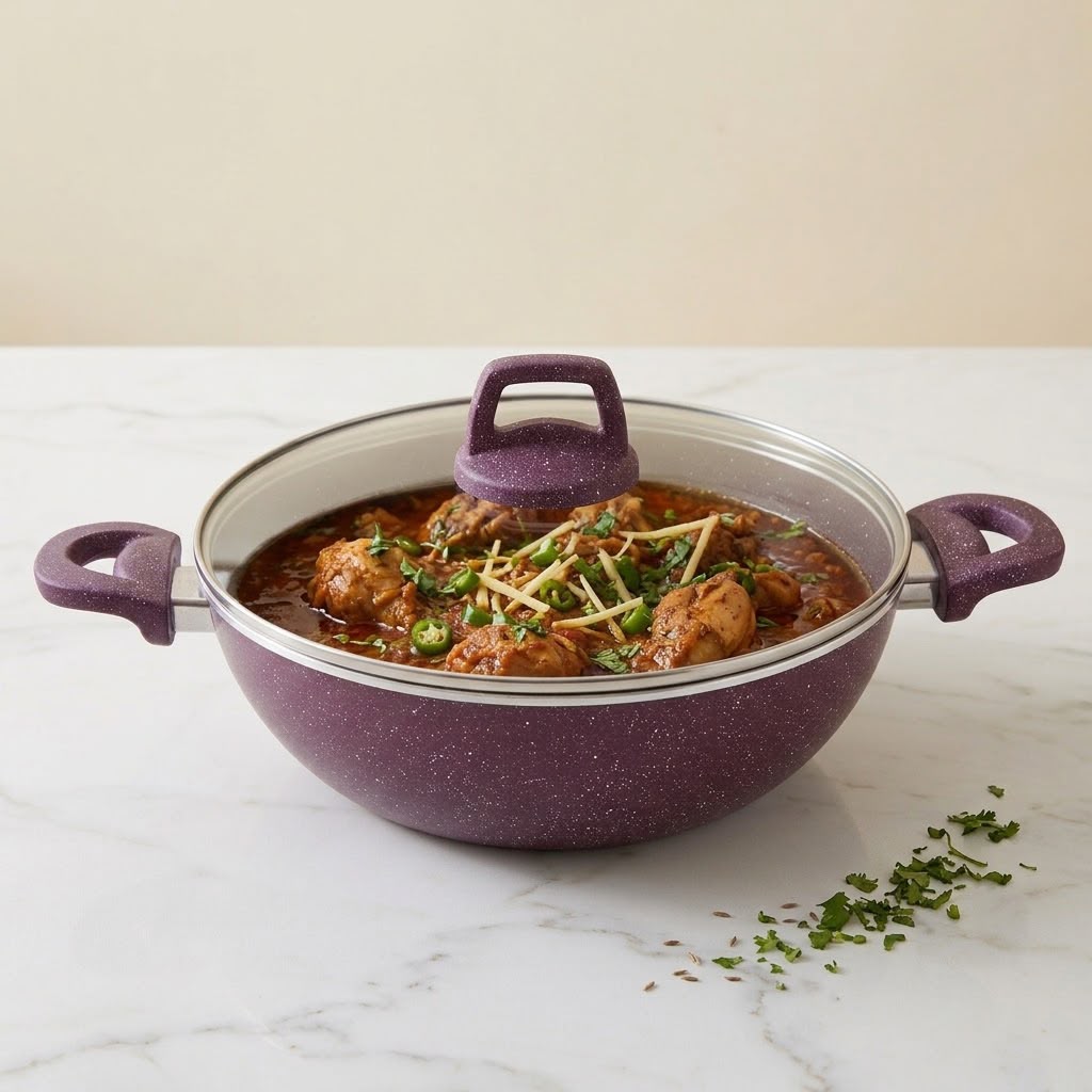 Xelent Marble Coated Wok-26cm