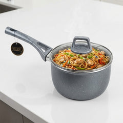 Xelent Marble Coated Sauce Pan-22cm