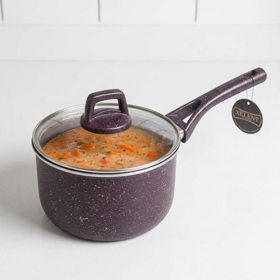 Xelent Marble Coated Sauce Pan-18cm