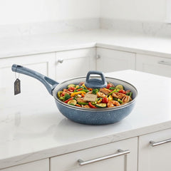 Xelent Fry Pan with Lid-Blue