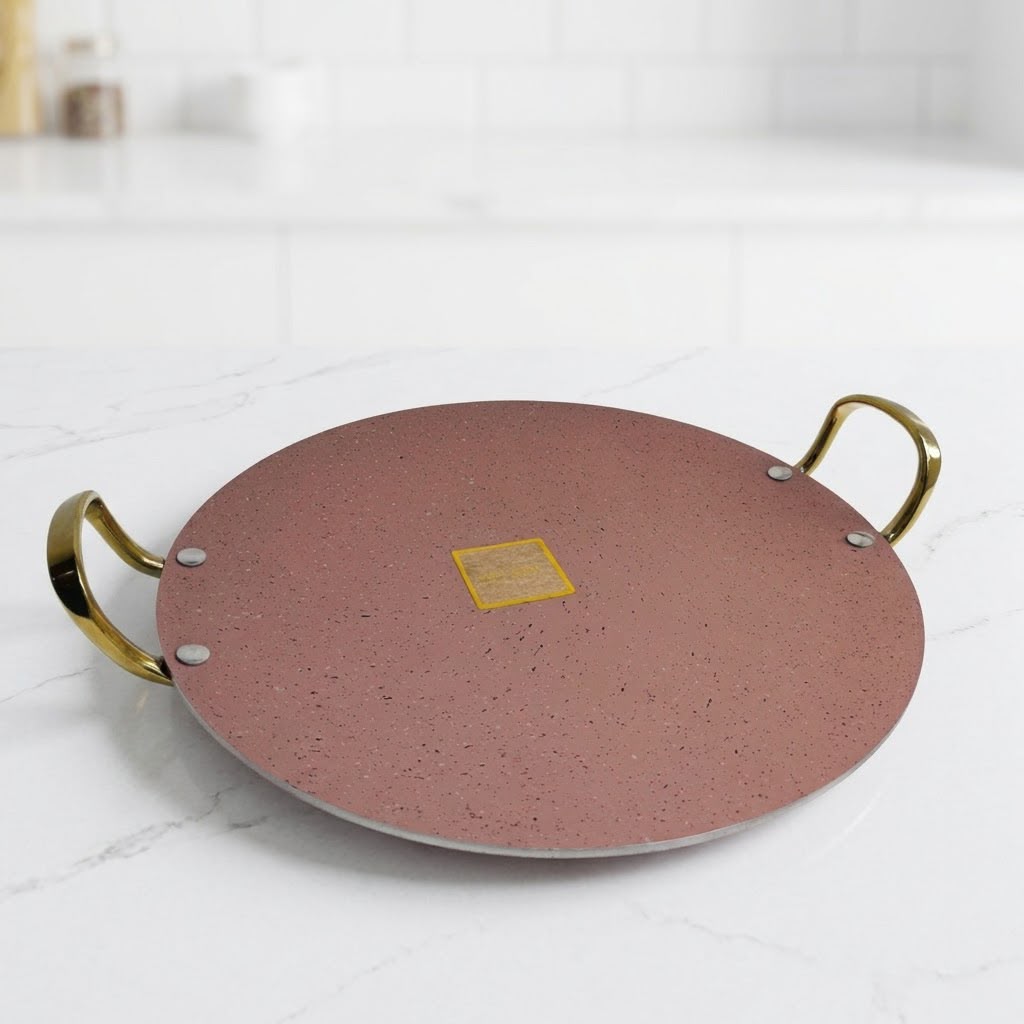 Double Handle Marble Tawa Pink-31cm