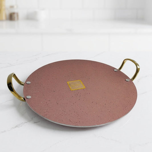 Double Handle Marble Tawa Pink-31cm