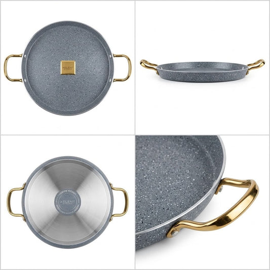 Xelent Double Handle HotPlate Blue-33cm