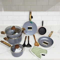14 Pcs Nonstick Cookware Set -Blue
