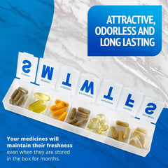 Weekly 7 Day Mini Tablet Pill Box - Long