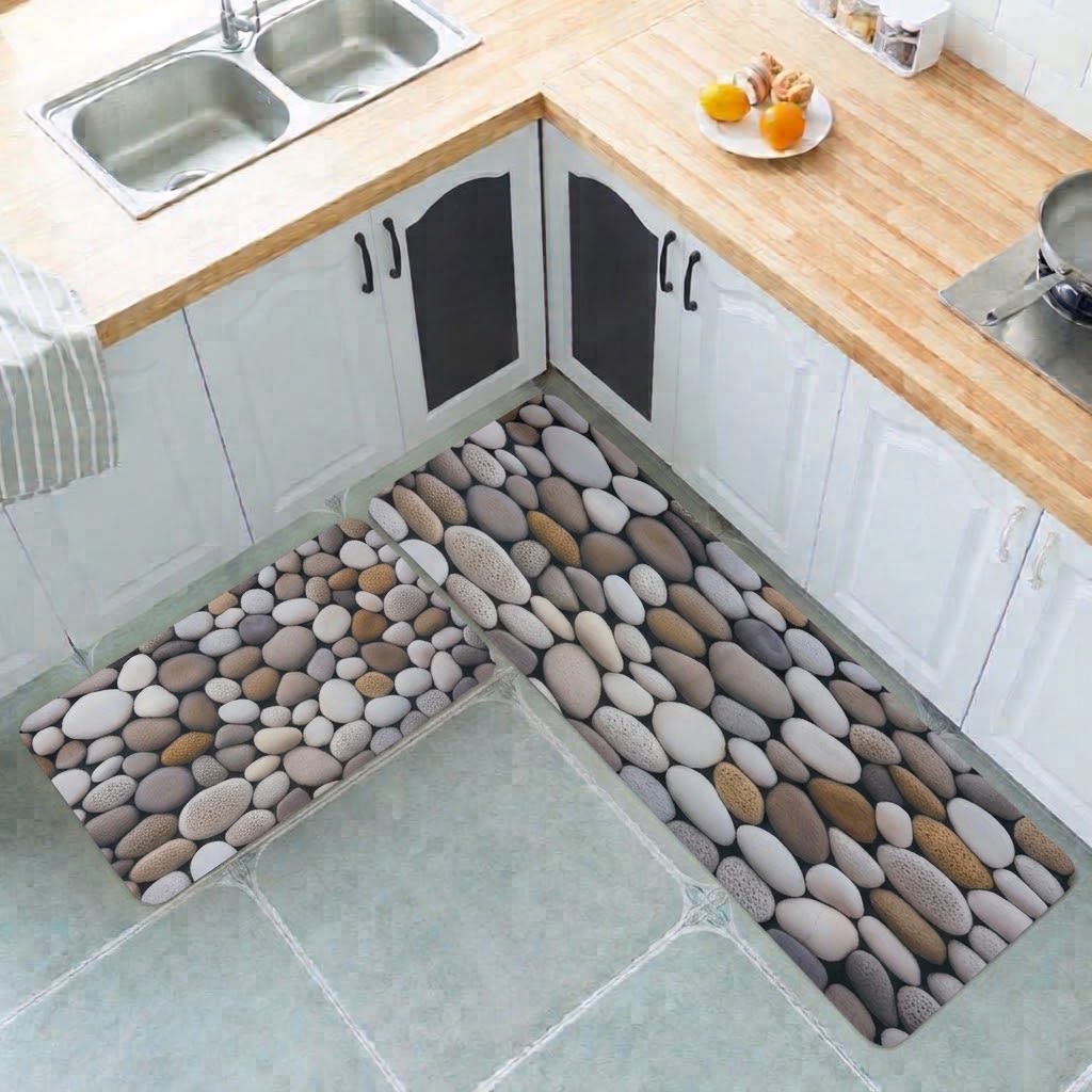 Pair of Non-Slip Kitchen Mat-D6