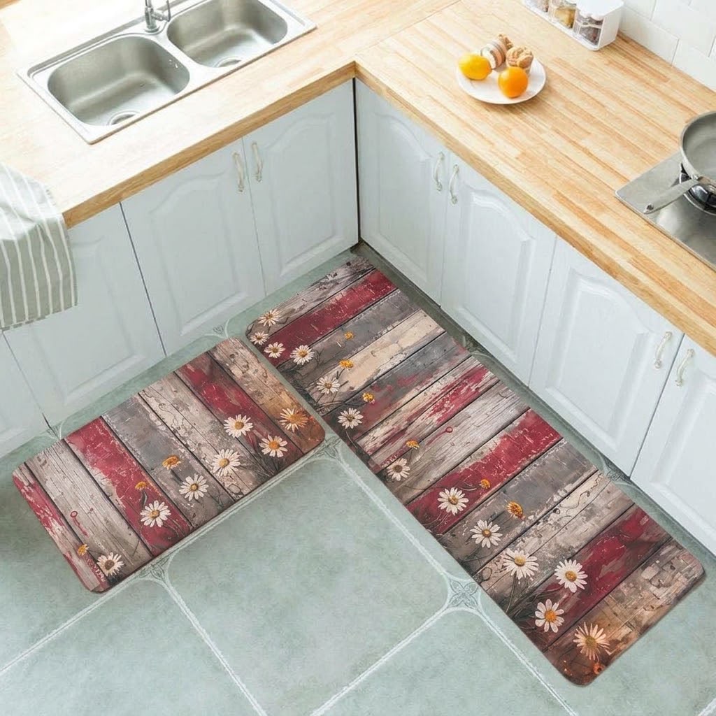 Pair of Non-Slip Kitchen Mat-D1
