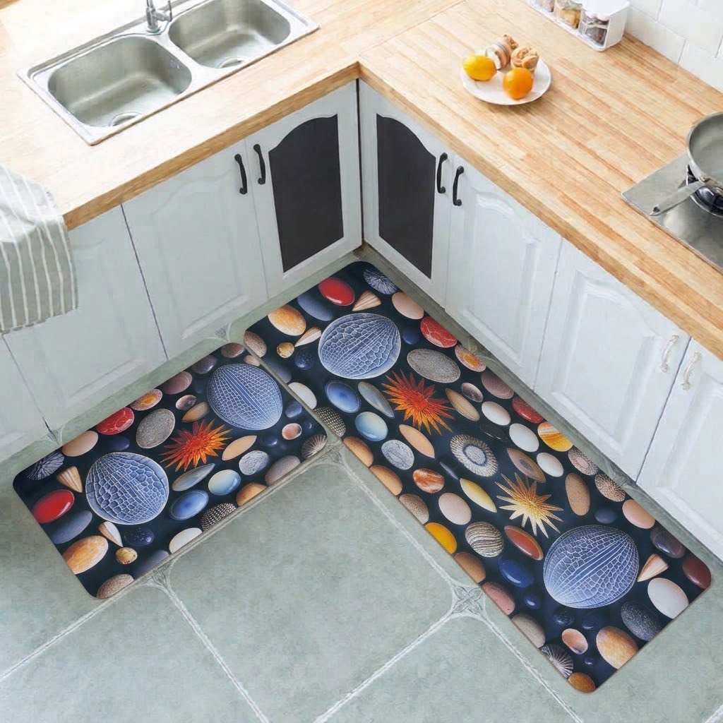 Pair of Non-Slip Kitchen Mat-D4
