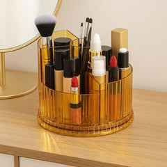 360°Rotating Makeup Organizer-Brown