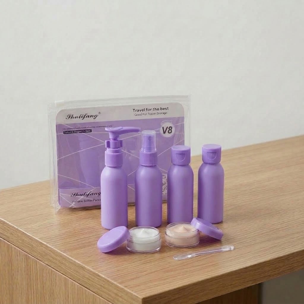 6 Pcs Travel kit Set-Purple