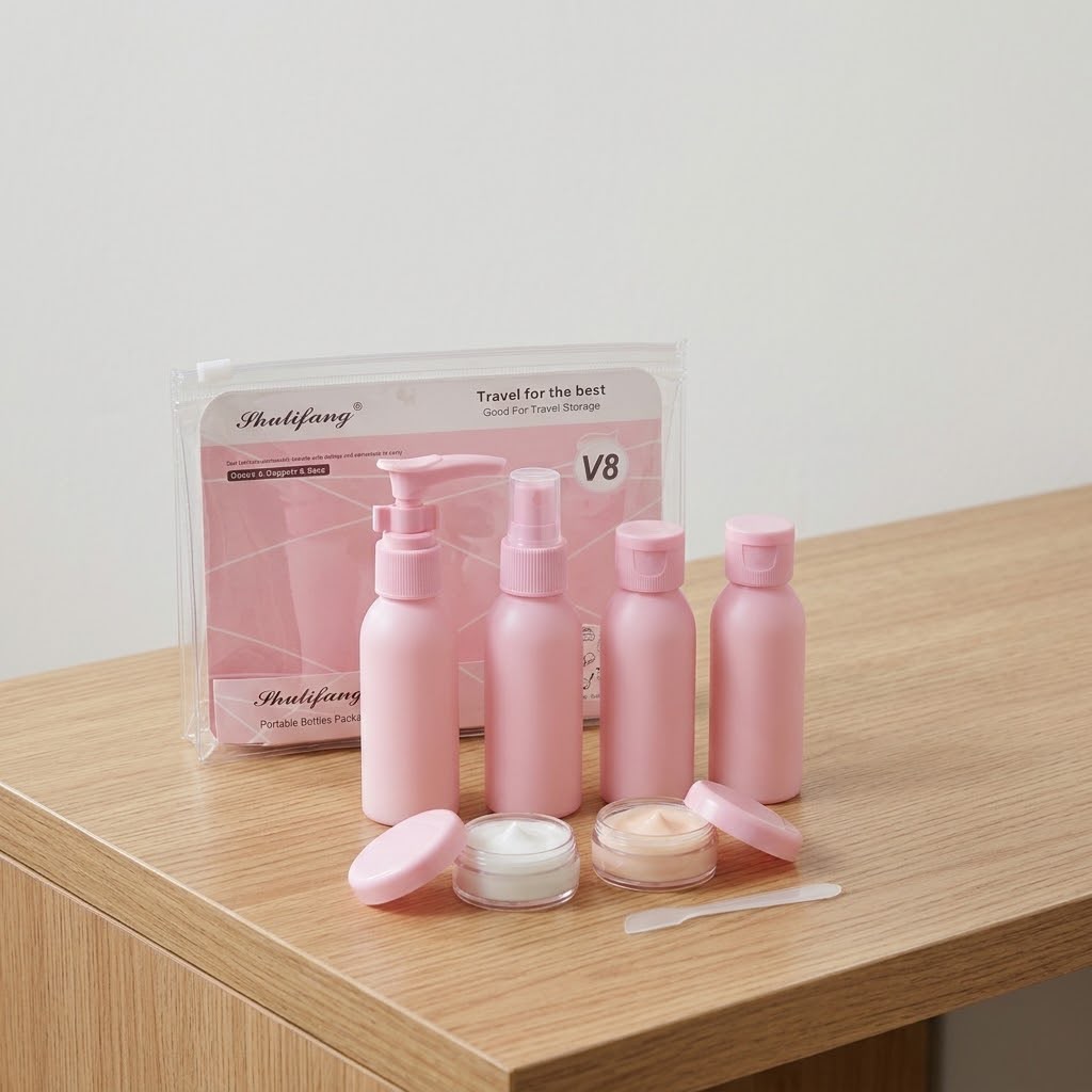 6 Pcs Travel kit Set-Pink