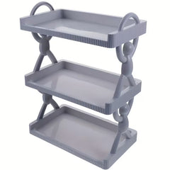 3 Layer Character Wall Shelf-Grey