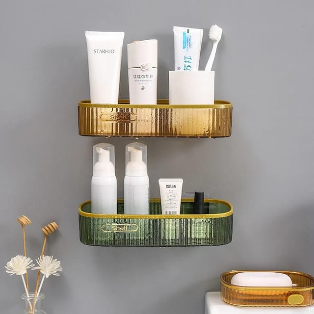 Acrylic Wall Mounted Storage Shelf (Without Tape)