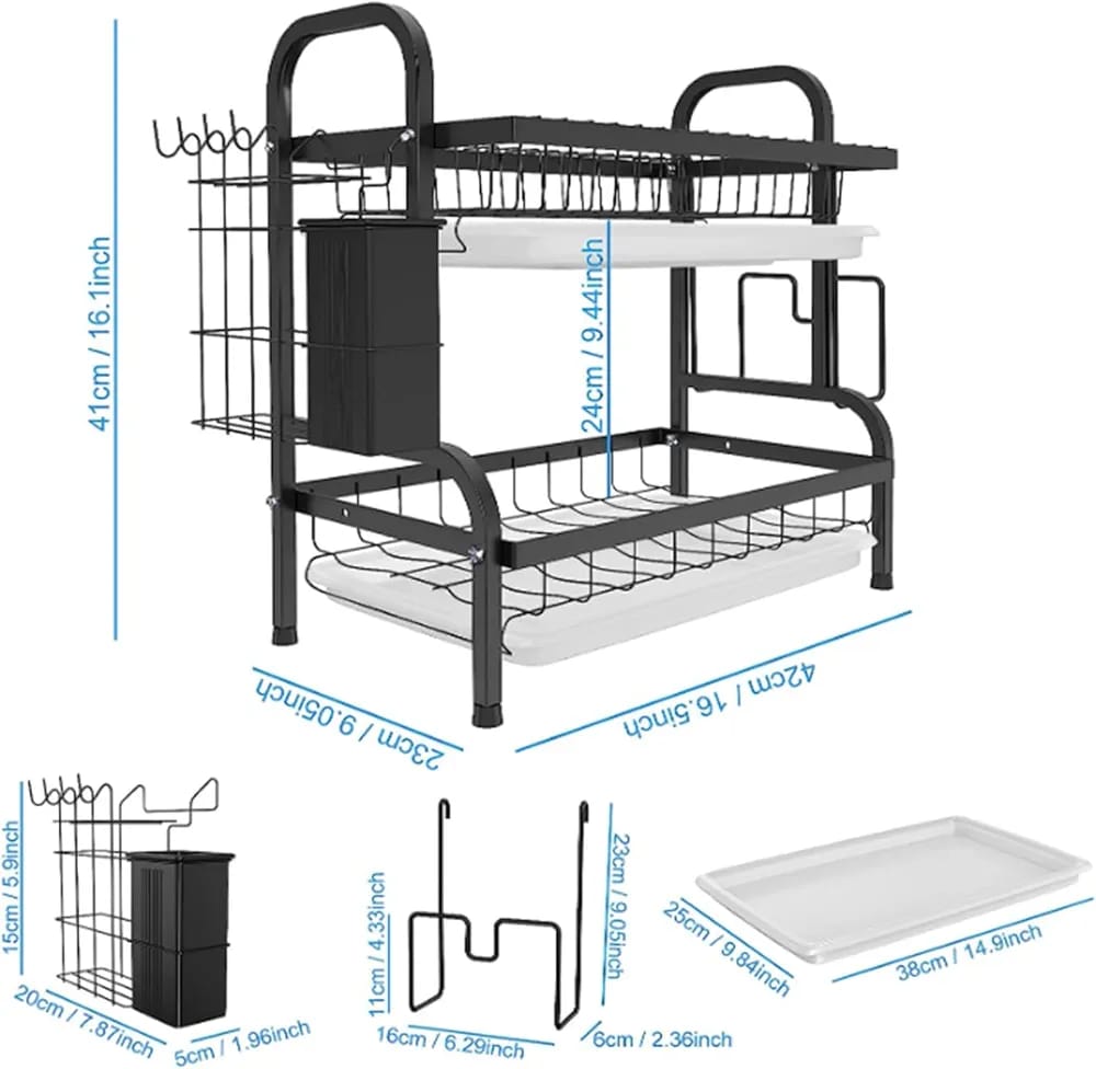 2 Layer Multi DISH Draining Rack