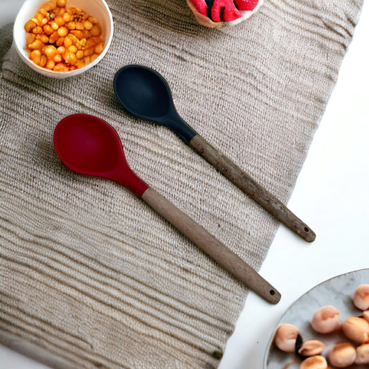 Wooden Handle Silicone Spoon