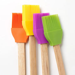 Wooden Handle Silicone Oil Brush