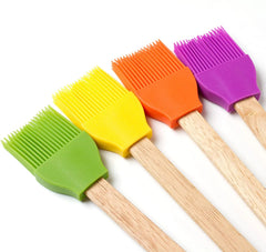 Wooden Handle Silicone Oil Brush