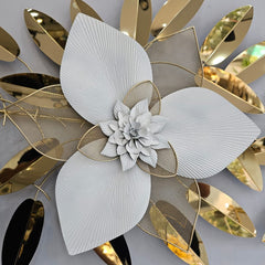 Metal White Flower Wall Hanging