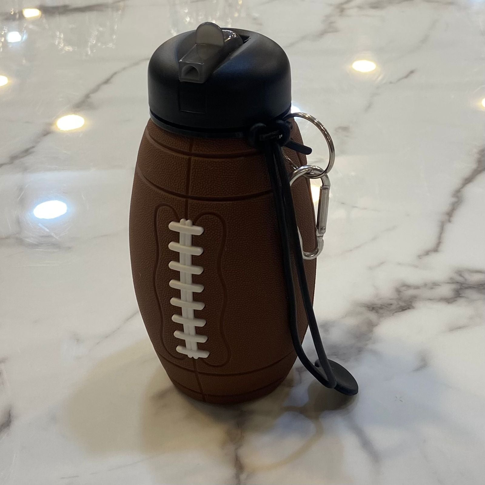 Collapsible Silicone Water Bottle-Brown