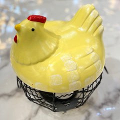 Metal Egg Storage Basket (Yellow)