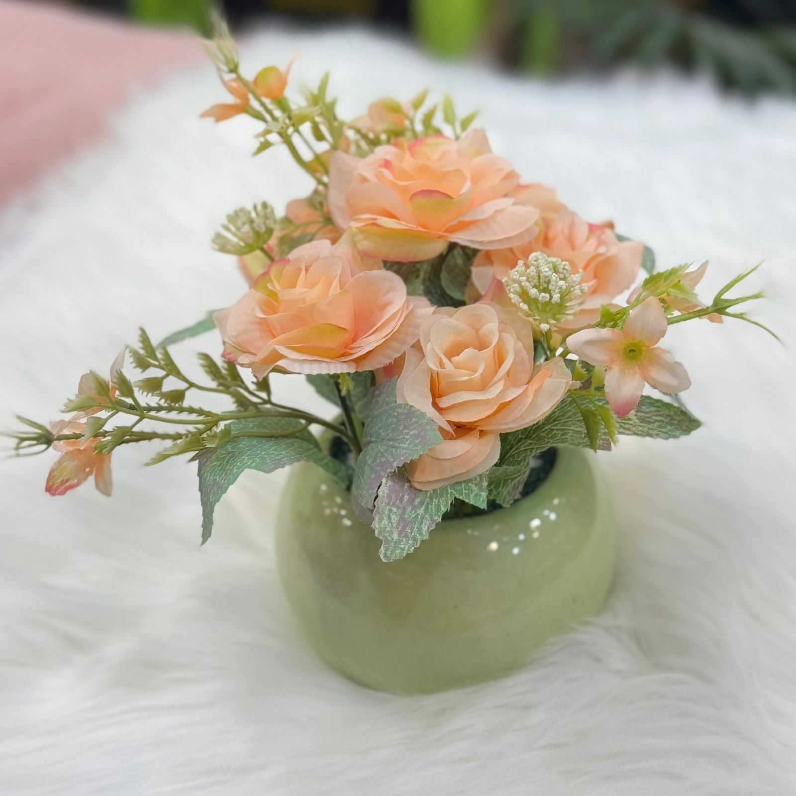 Artificial Flower With Ceramic Base-D8