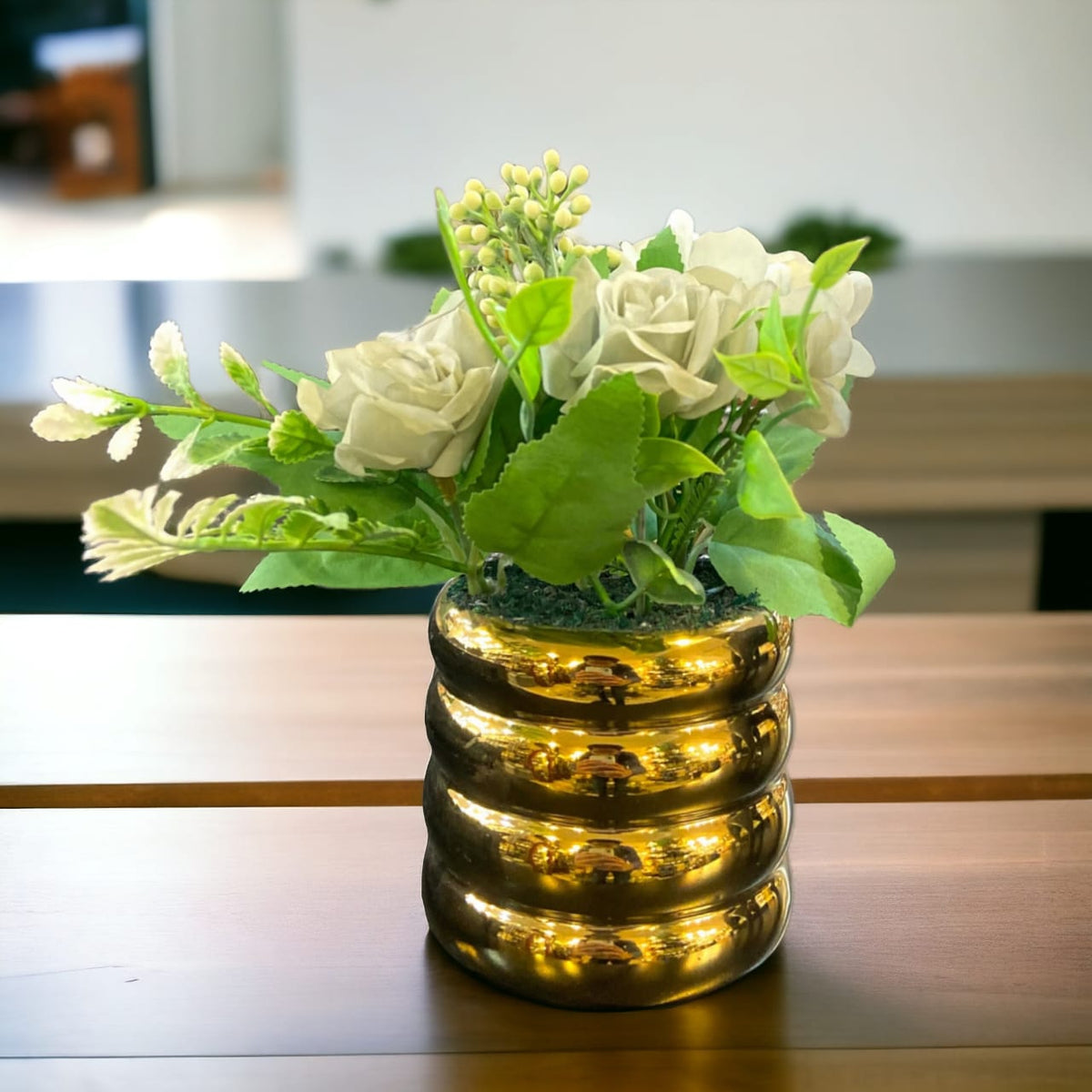 Artificial Flower Plant with Ceramic Pot-D1