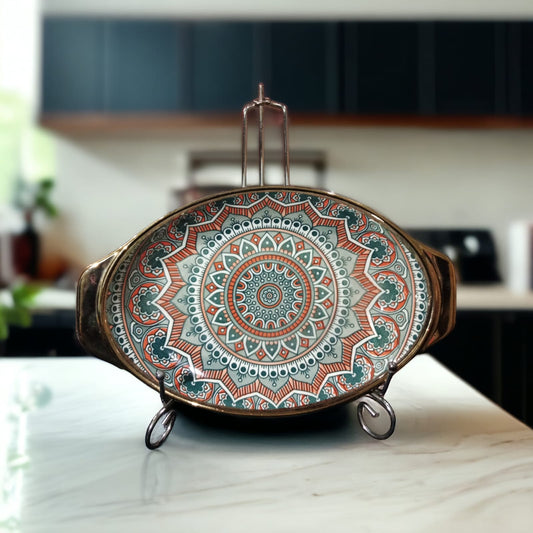 Ceramic Serving Dish Oval Design 2