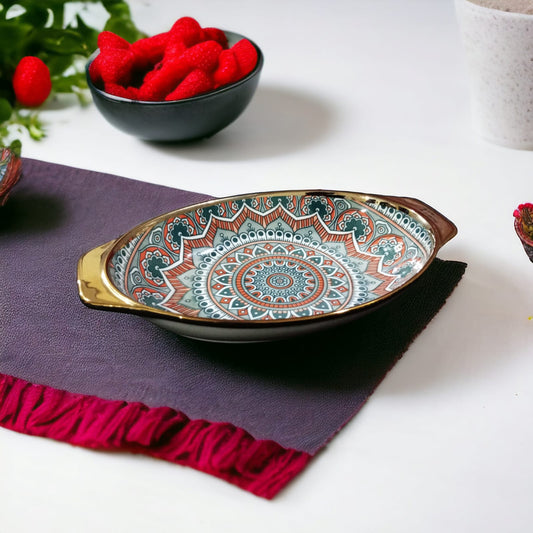 Ceramic Serving Dish Oval Design 2